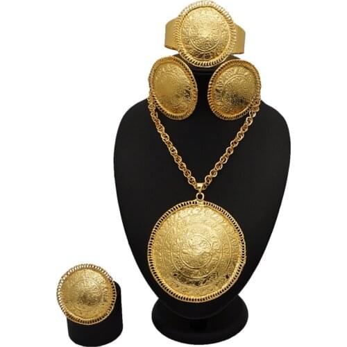 NEW ARRIVEL free shipping african jewelry sets high quality wedding party jewelry set gold fine jewelry women necklace