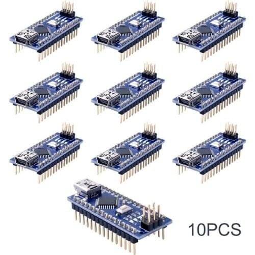 I2C IIC 10PCS Mini Nano V3.0 Atmega328p 5V 16M Micro Controller Board Module For Arduino