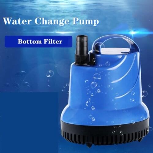 Submersible Pump Ultra Quiet Fish Tank Water pump Bottom Suction Pump Water changer Manure Suction Pump for Aquarium