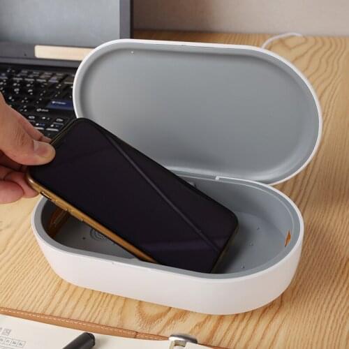 Portable UV Sterilizer Box For Phone Cleaner Sanitizer Disinfection Box Wireless Quick Charger Ultraviolet Light Sterilizer Box
