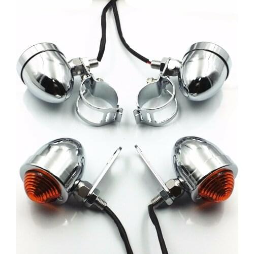 Turn Signal Running Light Fork Clamps Shock Bracket Relocater Holder Cafe CB GN