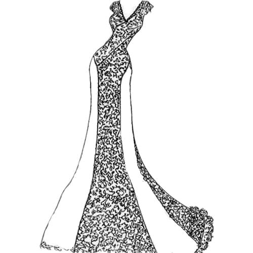 Cutting dies Elegant swing skirt metal crafts paper die-cutting /DIY embossing, Easter and New Year