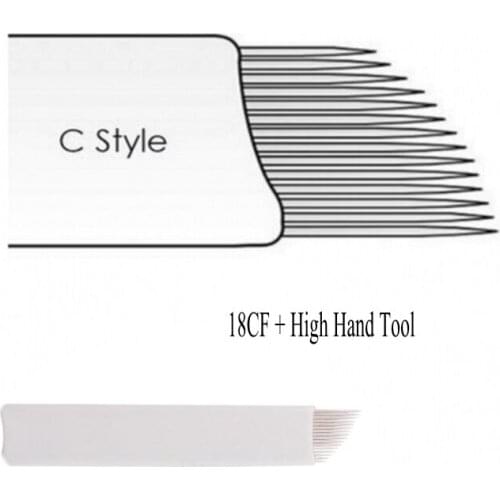 Royun 0.18mm NANO 18CF Fine Flex Laminas Tebori Permanent Makeup Eyebrow Microblading Needle Blades