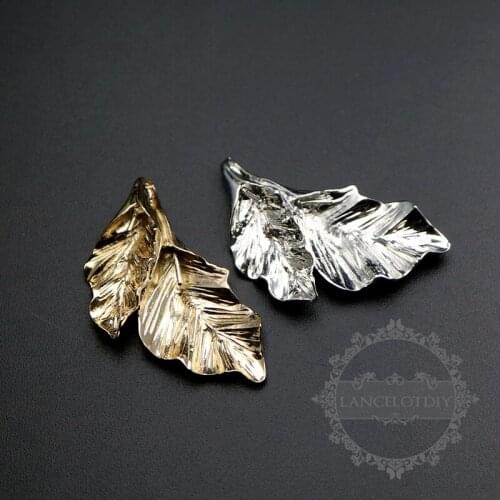 22x33mm gold,silver color olive leaf flower earrings chandelier fashion women pendant charm DIY jewelry supplies 1850293