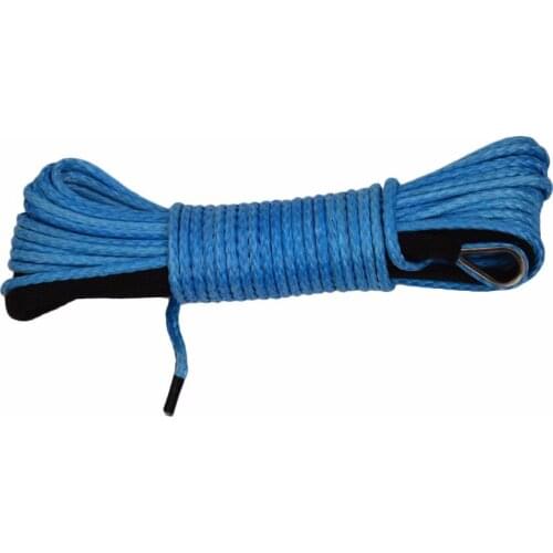 Blue 6mm*15m ATV Synthetic Winch Rope,ATV Winch Cable,Off Road Rope,UTV Winch Accessories