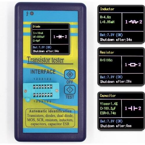 1.8in TFT LCD Transistor Tester Diode Triode Capacitance Meter LCR ESR