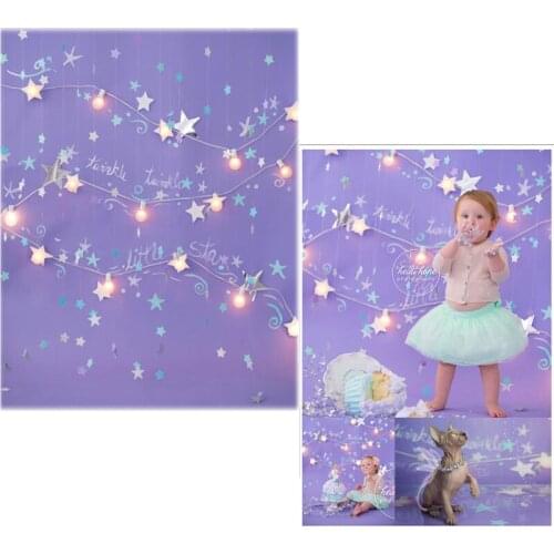 DAWNKNOW Vinyl Photo Backdrops Twinkle Litter Star For Children Polyester Photography Background For Baby Photo Studio 6721
