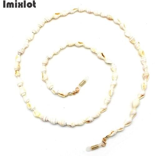 1PC Small Conch Shell Reading Glasses Chain Retro Beads Eyeglass Sunglasses Spectacle Cord Neck Strap String Mask Chain Eye Wear
