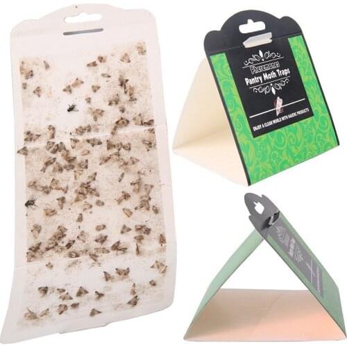 6pcs/lot Effective Pantry Food Moths Pheromone Killer Sticky Glue Pest Reject Fly Moth Trap for Moles Sticker Factory Restaurant