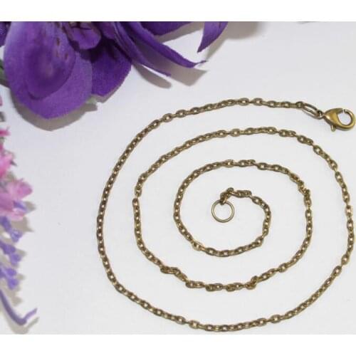 Free ship! wholesale 3x2mm Link metal chain necklaces silver gold bronze 70cm long