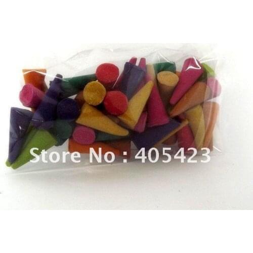 Free shipping Thailand Aroma cone incense, mixed color,high quality,50pcs/bag,5bag/lot