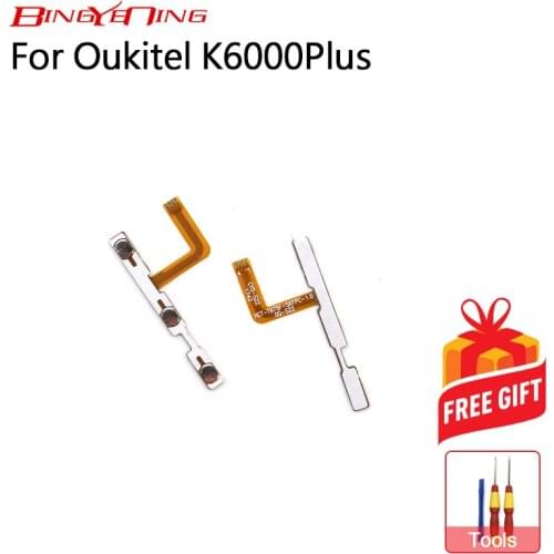 BingYeNIng New Original power on/off+ volume FPC Key up/down button flex cable FPC For Oukitel K6000 Plus Phone