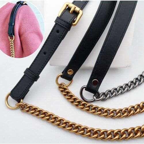 13mm Shoulder Bag Chain Aluminum Chain with Leather Bag Chain Clasp Bag Parts Hardware Messenger Bag Chain Buckle High Quality