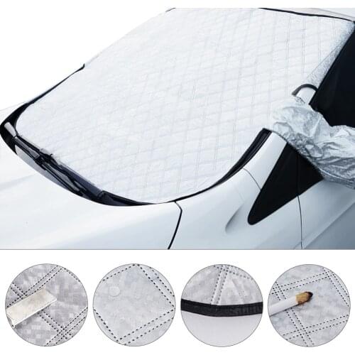 Car Windshield Snow Cover Prevent Snow Ice Sunshade Dust Frost Freezing Cover Protector Cover with Mirror Cover