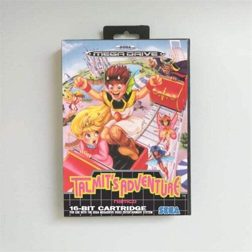 Talmits Adventure - EUR Cover With Box 16 Bit MD Game Card for Megadrive Genesis Video Game Console