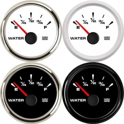 0-190ohm Water Level Gauge E-F Car Water Tank Level Gauge Indicator for Auto Truck Marine Car Meter 240-33ohm 52MM Gauge