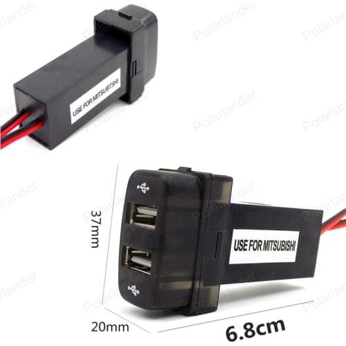 For M/ITSUBISHI Special Car Charger Dual 2 Port USB adapter 5V 2.1A Car DC-DC Power Inverter Converter for i/phone & Mobile