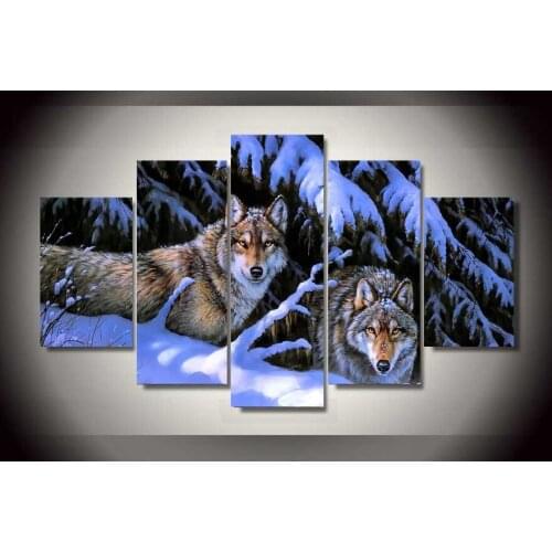 HD Print 5 Pcs canvas art animals painting modern home decor wall art picture living room decor print Painting on canvas/PT0685