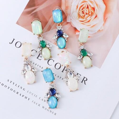 JURAN New 2019 Hot Sell Trend Fashion Crysta Vintage Design Party Girl Statement Earrings For Women Jewelry Factory Price C1210