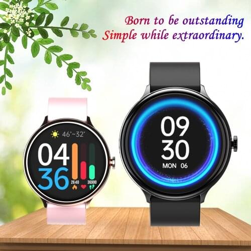 KS50 Men Women Blood Pressure Waterproof IP67 Sport Round Bluetooth Call Smartwatch Clock Fitness Tracker For Android IOS