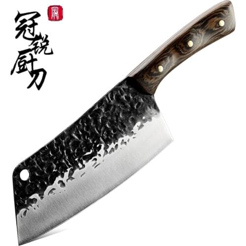 Grandsharp Hand-Forged Kitchen Knives High-Carbon Steel Chef Cooking Chopping Slicing Meat Vegetables Tools Butcher BBQ Cleaver