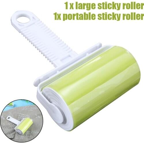 Clothes Cleaner Lint Roller Washable Roller Sticky Dust Wiper Pet Hair Remover Cleaning Brush Tools