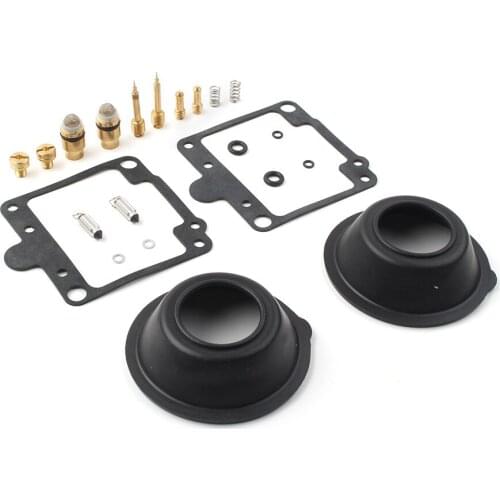 2SETS Motorcycle Carburetor Rebuild Kit Plunger Diaphragm For Yamaha XV750 Virago 750 1988-1991 1992 1993 1994 1995 1996 1997