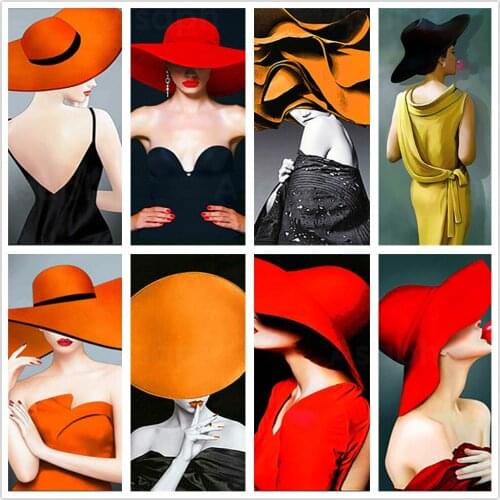 Vogue Girl Elegant Ladies 5D Diy Full Square & Round Diamond Painting Embroidery Cross Stitch Kit Wall Art Handcraft Home Decor