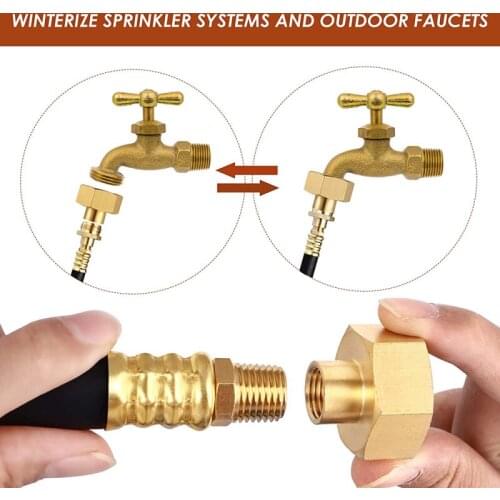 RV Winterizing Kit Sprinkler Blowout Adapter with Shut Off Valve For RV Motor home Boat Camper Travel Trailer