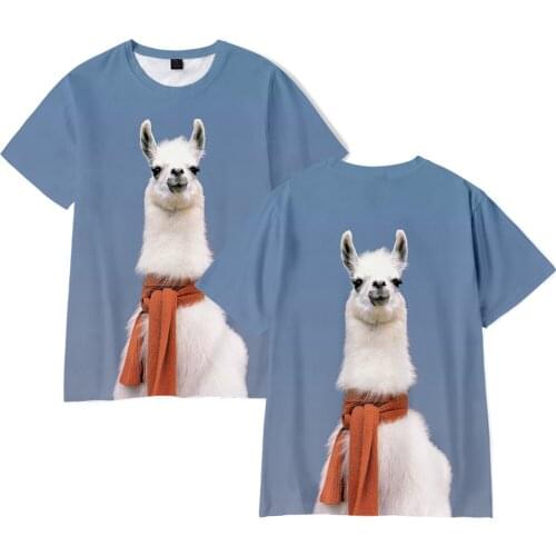 2020 New Summer T Shirt Cute Alpaca Cartoon 3D T-shirt Women Men Casual Short Sleeve T Shirt Harajuku Fashion Plus Size T-shirt
