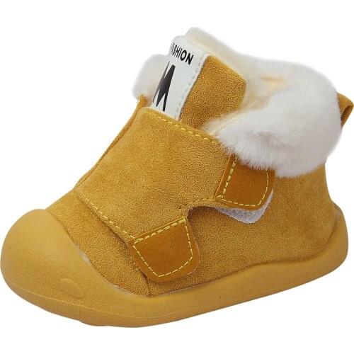 Baby Boy And Girl First Walkers Snowboots Winter Foot Wear Shoes Toddler Skidproof Warm Thicken Boots 1Pair