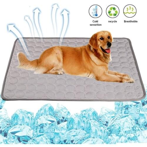 Dog Cat Cooling Mat Pad Pet Bed For Dog Blanket Sofa Breathable Washable Summer Pet Dag Cat Sleeping Cushion Bed