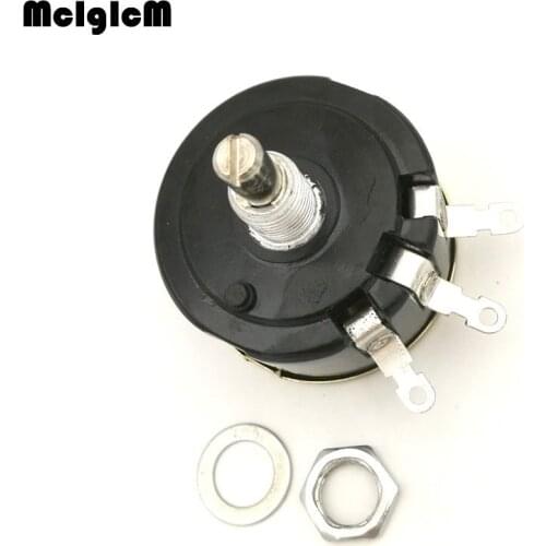 MCIGICM 20pcs wx050 WX112 5W 6mm Round Shaft Rotary Wire Wound Potentiometer 1K 2.2K 3.3K 4.7K 5.1K 5.6K 6.8K 10K 22K 47K ohm