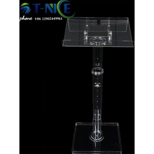 Adjustable Reading Surface platform Glass Pulpit Designs Acrylic Podium Lectern Easy Assembly Detachable Retractable Furniture