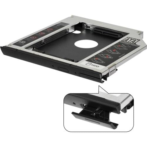 With ejector latch + matched faceplate / Bezel 2nd Hard Drive HDD SSD Caddy for Dell Latitude E6540 E6440 Precision M2800