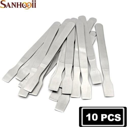 SANHOOII 10pcs Tin Slurry Scraper Metal Solder Paste Stirring Knife Phone Repair Opening Pry Tool BGA Reballing Welding Gadget