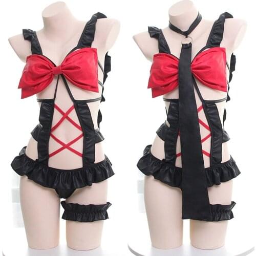 Heart Shape Sexy Womens Bodysuit Black Mesh Transparent Suspender Teddies Cute Exotic Apparel