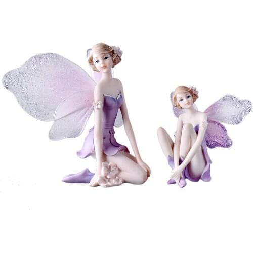 Resin Angel Flower Fairy Doll Ornaments Home Decorations Car Decoration Creativity Lovely Birthday Gift