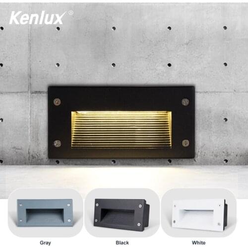 4pcs Led stair light Recessed lights 3W 5W AC85-265V Aluminum outdoor indoor waterproof Embedded Lighting Step Deck Foot light