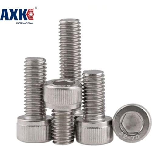 Axk M8 Din912 Hexagon Socket Head Cap Machine Screws Allen Metric 304 Stainless Steel Bolt Hex For Computer