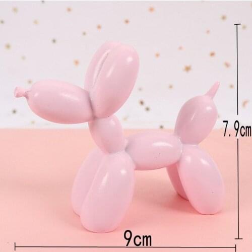 Balloon Dog Party Accessories Home Desktop Ornament Cake Dessert Decoration Resin Crafts Sculpture Gift Cute Small
