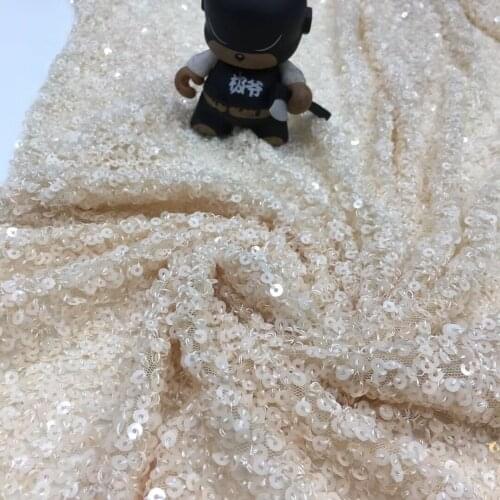 Embroidered lace fabric SYJ-346 with sequins beautiful Nigerian french lace fabric for nice dress