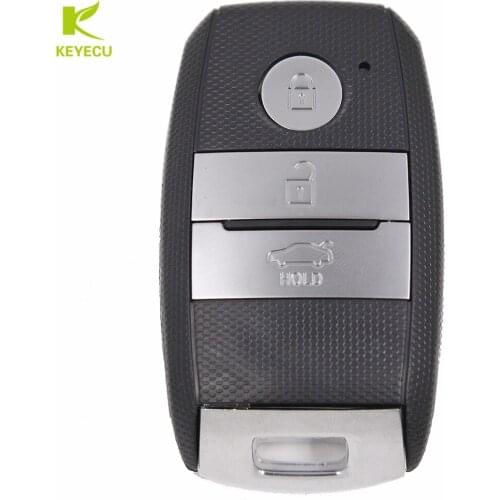KEYECU Replacement New Smart Remote key Shell Case Fob 3 Button for Kia K3 K5 + Uncut Blade