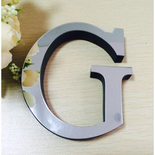 #15cm Silver 3D Mirror Acrylic Decorative Letters Home Decor Wall Art 26 Letters DIY Wall Sticker Home Decoration Accessories