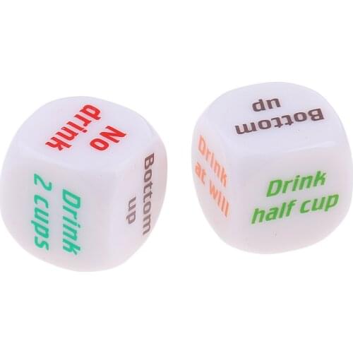 2pcs Drinking Decider Game Dice 6-Die Bar Beer Party Tabletop Props Gaming