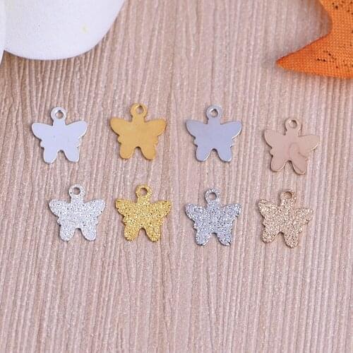 20pcs ZHU RU 9mm Animal insect butterfly Open wings and fly Charms necklace earring bracelet jewelry materials DIY handmade