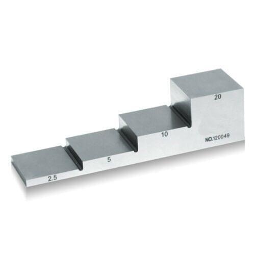 4 step 2.5- 5- 10- 20mm Aluminium Calibration Block for Ultrasonic Thickness Gauge
