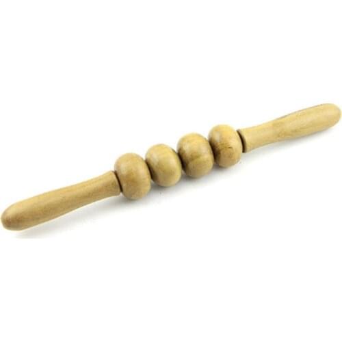 Wooden Massage Roller Stick Body Back Massager Muscle Soreness Stress Relief Health Relax Therapy Fitness Yoga Leg Arm Tool