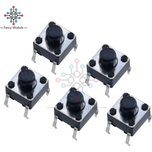 50pcs 6x6x6mm Light touch switch DIP4 ON/OFF 6*6*5 Touch button Touch micro switch 6*6*6mm keys button DIP 4pin