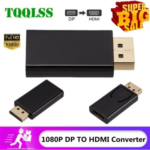 DisplayPort DP to HDMI-compatible Adapter Mini Converter Male to Female Adapter Video Audio For PC Laptop Projector HDTV Cable
